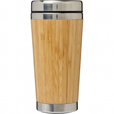 Logotrade Werbeartikel das Foto: Bambus 450 ml Becher mit Bambus-Außenseite