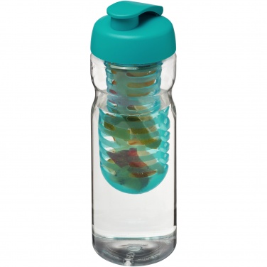Logotrade Firmengeschenke das Foto: H2O Active® Base 650 ml Sportflasche mit Klappdeckel und Infusor