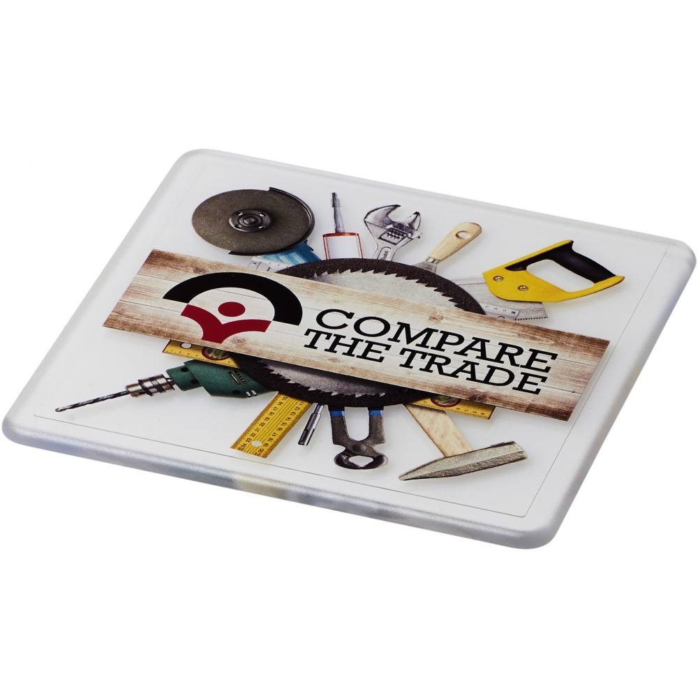 Logotrade Werbegeschenke das Foto: Renzo quadratischer Kunststoffuntersetzer
