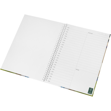 Logotrade Geschäftsgeschenke das Foto: Wiro A4 Notizblock mit Hardcover und Spiralbindung