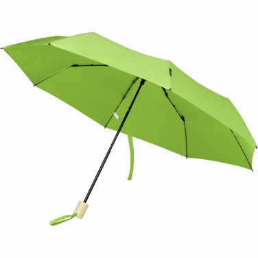 Logotrade Firmengeschenke das Foto: Birgit 21'' faltbarer winddichter Regenschirm aus recyceltem PET