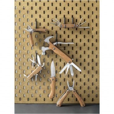 Logotrade Werbeartikel das Foto: Anderson Mittelgroßes Multitool aus Holz mit 12 Funktionen