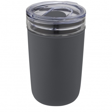 Logotrade Geschäftsgeschenke das Foto: Bello 420 ml Glasbecher mit Außenwand aus recyceltem Kunststoff