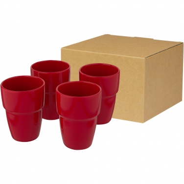 Logotrade Werbegeschenke das Foto: Staki 4-teiliges Geschenkset aus stapelbaren 280 ml Bechern