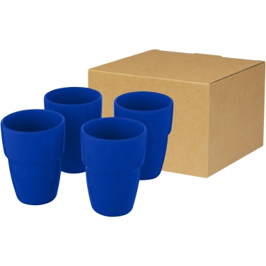 Logotrade Werbegeschenke das Foto: Staki 4-teiliges Geschenkset aus stapelbaren 280 ml Bechern