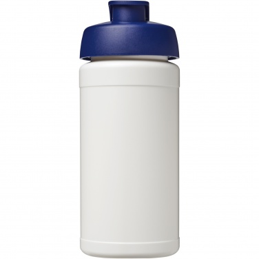 Logotrade Firmengeschenke das Foto: Baseline 500 ml recycelte Sportflasche mit Klappdeckel