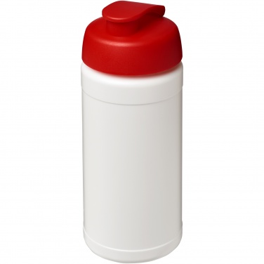 Logotrade Firmengeschenke das Foto: Baseline 500 ml recycelte Sportflasche mit Klappdeckel