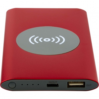 Logotrade Firmengeschenke das Foto: Juice 4000 mAh Typ-C kabellose Powerbank aus recyceltem Aluminium 