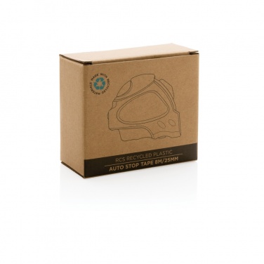 Logotrade Geschäftsgeschenke das Foto: Auto-Stop-Maßband aus recyceltem Kunststoff, 8m/25mm
