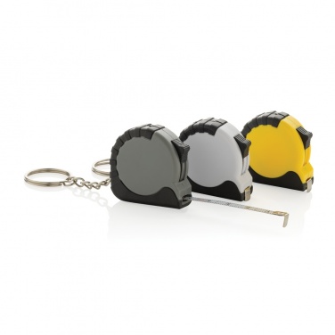 Logotrade Werbegeschenke das Foto: MeasureMate 1m Schlüsselband aus RCS recyceltem ABS