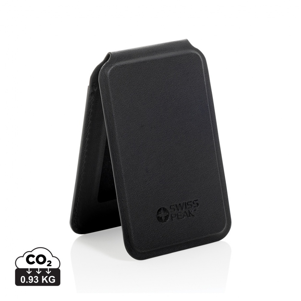 Logotrade Geschäftsgeschenke das Foto: Magstand magnetische Handytasche mit Ständer aus RCS rec. PU