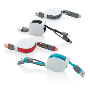 Logotrade Logogeschenke das Foto: 3-in-1 ausziehbares Kabel