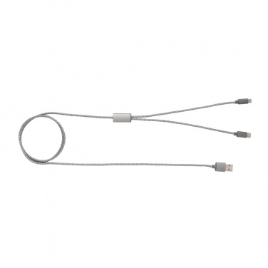 Logotrade Werbegeschenke das Foto: 3-in-1 umwobenes Kabel