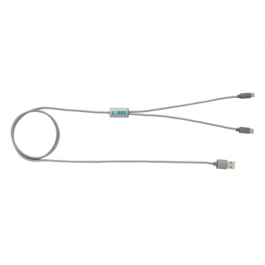 Logotrade Werbegeschenke das Foto: 3-in-1 umwobenes Kabel