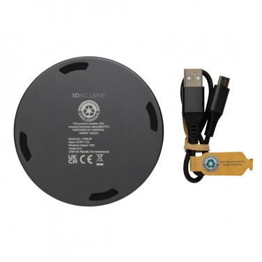 Logotrade Logogeschenke das Foto: Terra 10W Wireless Charger aus RCS recyceltem Aluminium