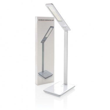 Logotrade Logogeschenke das Foto: 5W Wireless Charging Schreibtischlampe