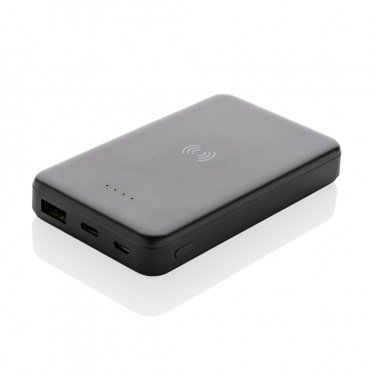 Logotrade werbemittel das Foto: 5.000mAh 5W Wireless Powerbank aus RCS recyceltem Kunststoff