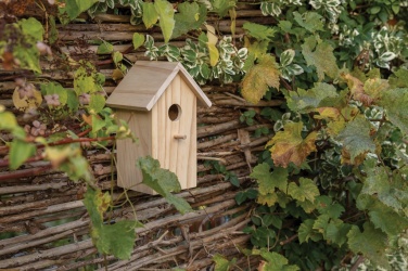 Logotrade werbemittel das Foto: Holz-Vogelhaus
