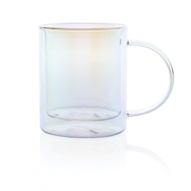 Logotrade Firmengeschenke das Foto: Doppelwandiger Deluxe-Becher aus galvanisiertem Glas