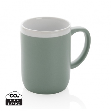 Logotrade Geschäftsgeschenke das Foto: Keramiktasse mit weißem Rand, 300ml