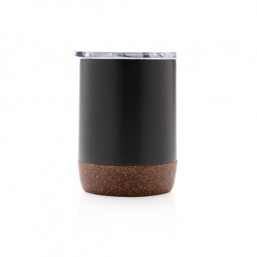 Logotrade Firmengeschenke das Foto: Kleine Vakuum-Kaffeetasse aus RCS rSteel & Kork