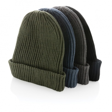 Logotrade Firmengeschenke das Foto: Impact AWARE™ Polylana® doppelt gestrickte Mütze