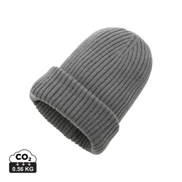 Logotrade Geschäftsgeschenke das Foto: Impact AWARE™ Polylana® doppelt gestrickte Mütze