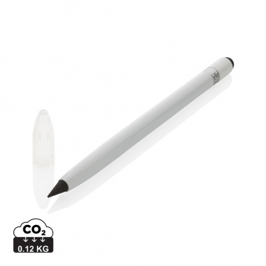 Logotrade Werbegeschenke das Foto: Tintenloser Stift aus Aluminium mit Radiergummi