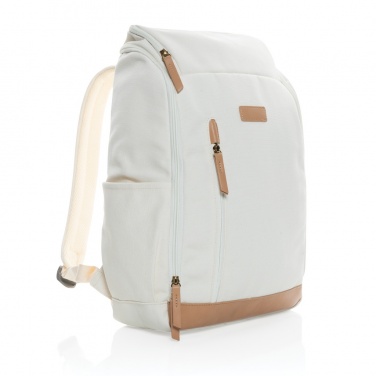 Logotrade werbemittel das Foto: Impact AWARE™ 16 oz. r recyceltem canvas 15" Laptop-Rucksack