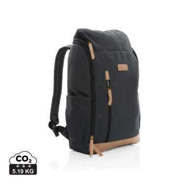 Logotrade Werbeartikel das Foto: Impact AWARE™ 16 oz. r recyceltem canvas 15" Laptop-Rucksack