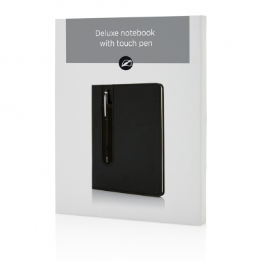 Logotrade Firmengeschenke das Foto: Basic Hardcover PU A5 Notizbuch mit Stylus-Stift
