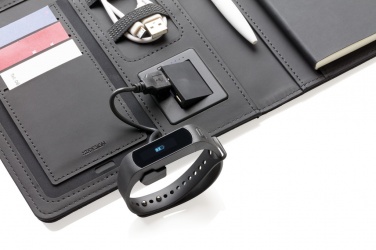 Logotrade werbemittel das Foto: Air Notizbuchcover mit kabelloser Aufladefunktion
