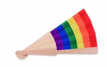 Logotrade Firmengeschenke das Foto: Fächer regenbogenfarbig
