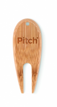 Logotrade werbemittel das Foto: Golf-Pitchgabel Bambus