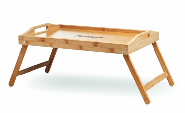 Logotrade Geschäftsgeschenke das Foto: Klappbares Tablett aus Bambus