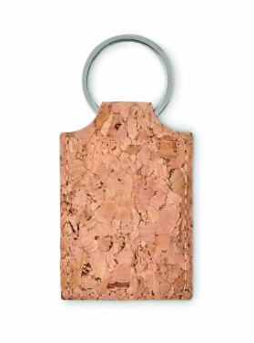 Logotrade Werbegeschenke das Foto: Schlüsselring Kork, eckig Imatra
