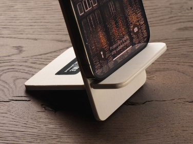 Logotrade Geschäftsgeschenke das Foto: Telefonständer aus Holz 1834121