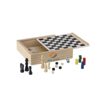 Logotrade Firmengeschenke das Foto: WoodGame 5-in-1-Spielset