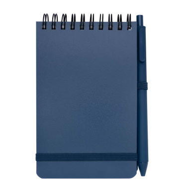 Logotrade werbemittel das Foto: Thalaasa A6 Hardcover Notizbuch aus Ocean Bound Kunststoff mit Kugelschreiber (schwarze Mine)
