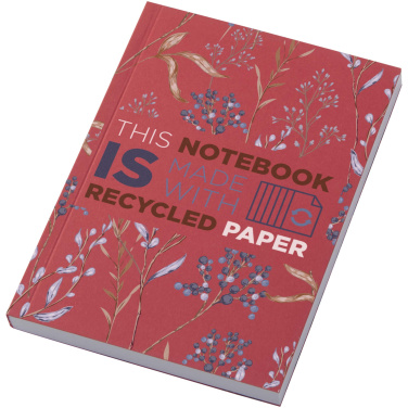 Logotrade Werbeartikel das Foto: Novella Austen A6 Softcover Notizbuch aus Recyclingmaterial – 100 Blatt