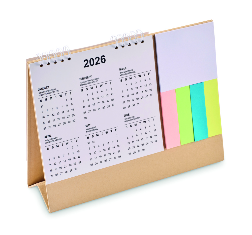 Logotrade werbemittel das Foto: Tischkalender mit Memoblock