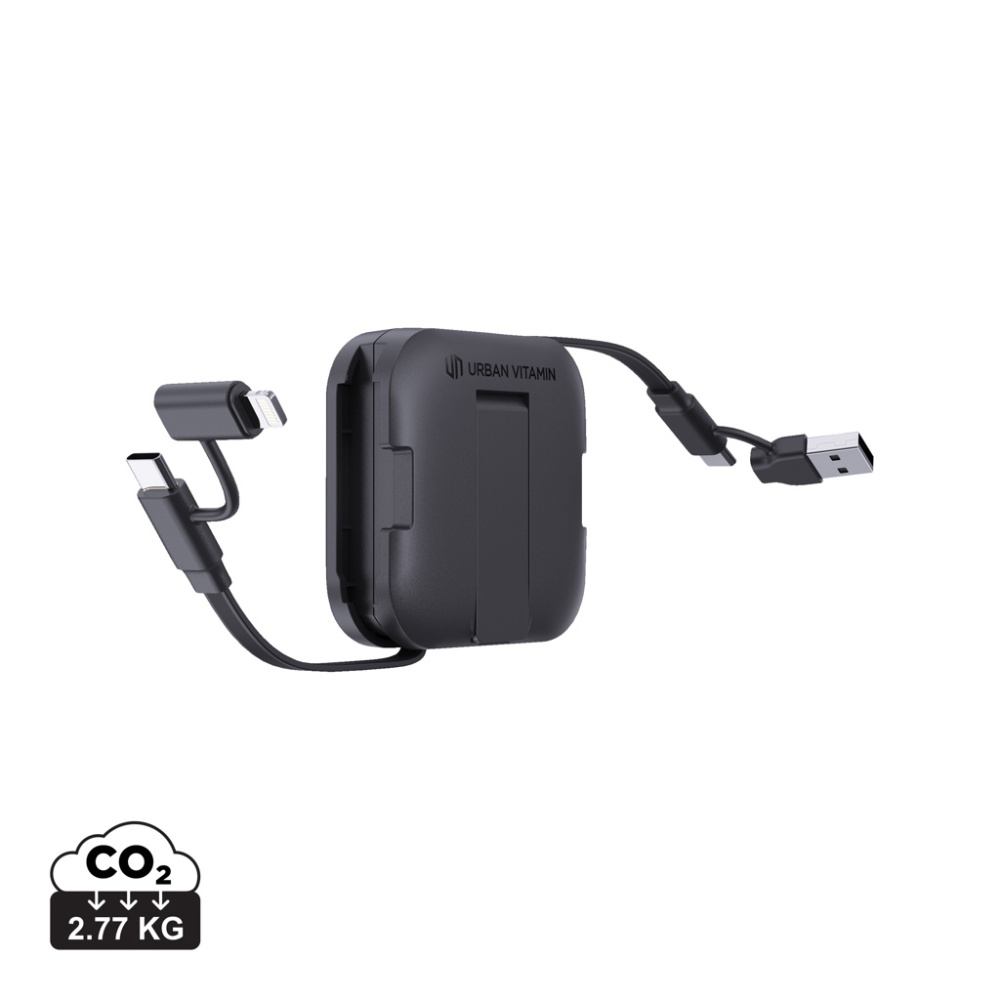 Logotrade Logogeschenke das Foto: Urban Vitamin San Jose 100W-Halter mit einziehbarem Kabel