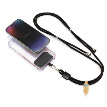 Logotrade Geschäftsgeschenke das Foto: CarryLoop verstellbares Handyband aus RCS rec. PET