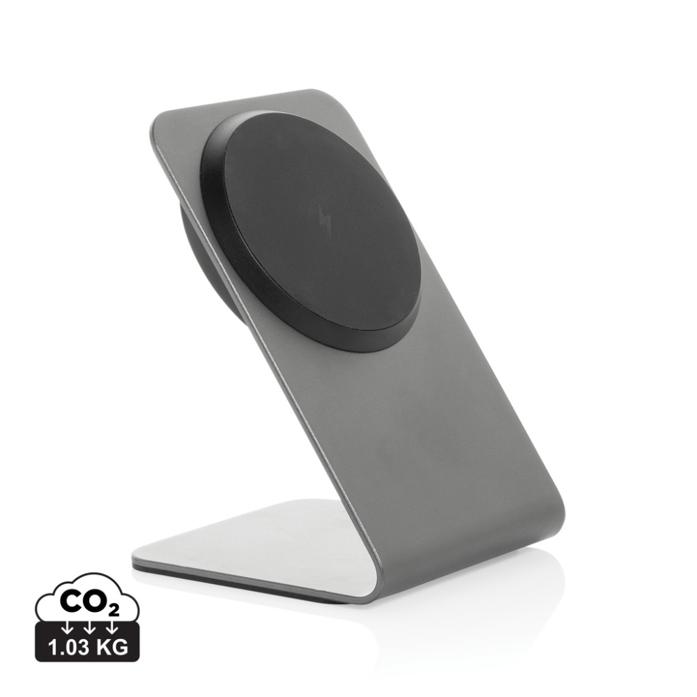 Logotrade Firmengeschenke das Foto: Terra Aluminium 15W magnetischer Wireless-Charger