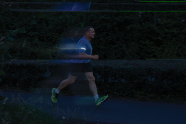 Logotrade Firmengeschenke das Foto: Lumi Sprint wiederaufladbares LED Lauflicht aus RCS rec. ABS