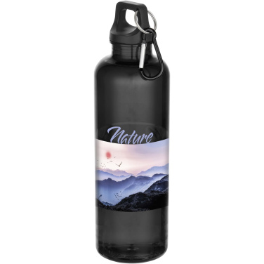 Logotrade Geschäftsgeschenke das Foto: Oregon 750 ml RCS-zertifizierte Trinkflasche aus recyceltem Kunststoff mit Karabinerhaken