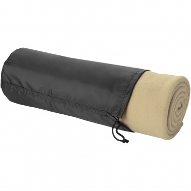 Logo trade promotional giveaway photo of: Huggy fleece plaid blanket with carry pouch