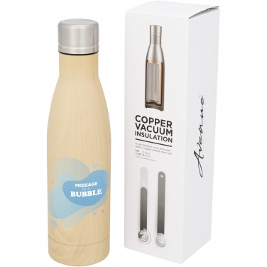 Logo trade promotional gifts image of: Vasa 500 ml wood-look copper vacuum insulated bottle