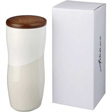 Logo trade advertising products picture of: Double-walled ceramic tumbler Reno 370 ml
