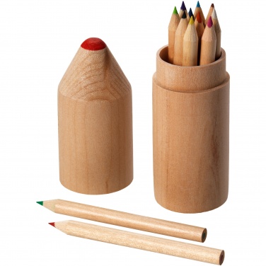 Logo trade promotional gifts image of: Bossy 12-piece coloured pencil set